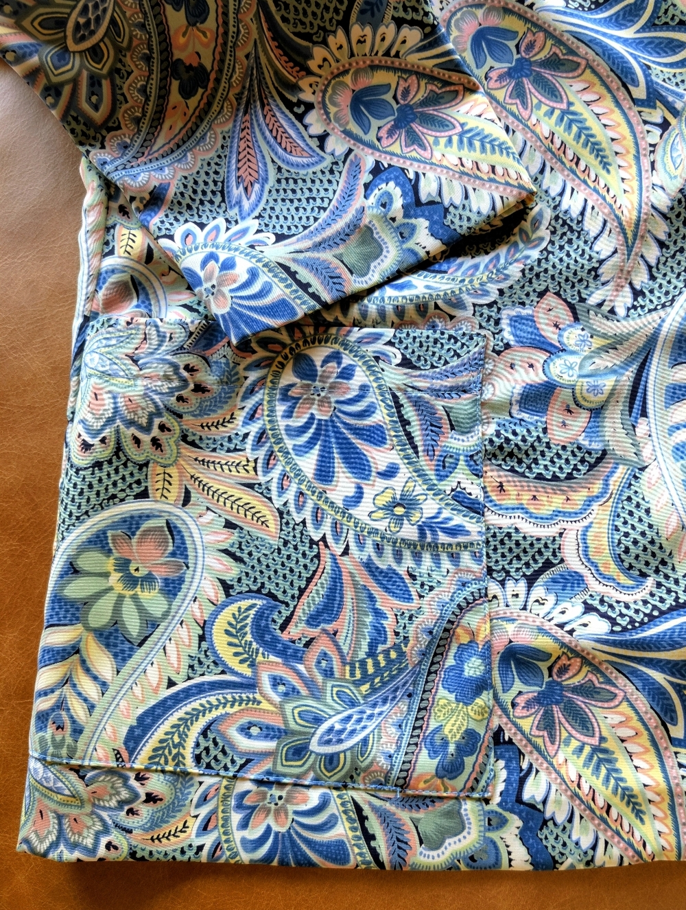 DRAPER'S & DAMON'S Paisley Blazer with Solid Blue Top and Pant Set - 1X - Picture 12 of 13